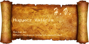 Hugyecz Valéria névjegykártya
